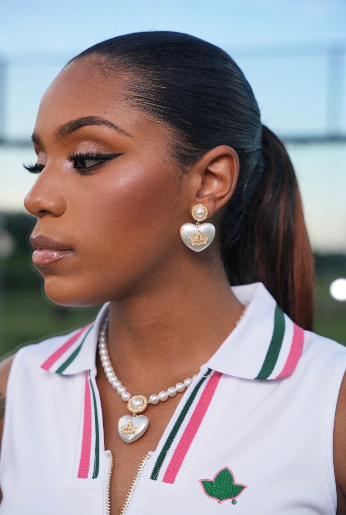 The Pearl Heart Earrings