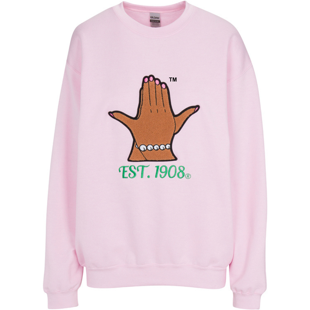 Ivy Hands Sweatshirt, Pink