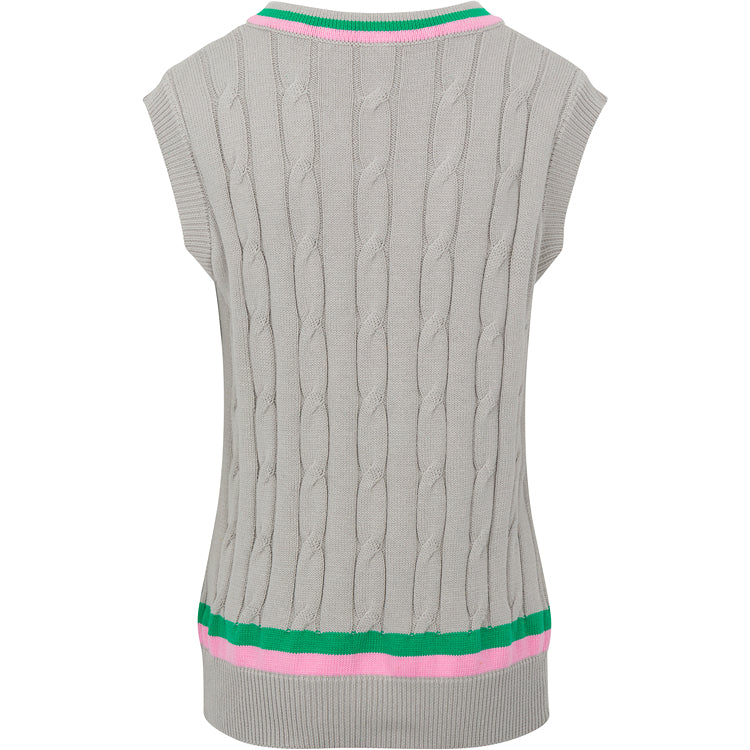 Ivy Knitted Vest, Silver