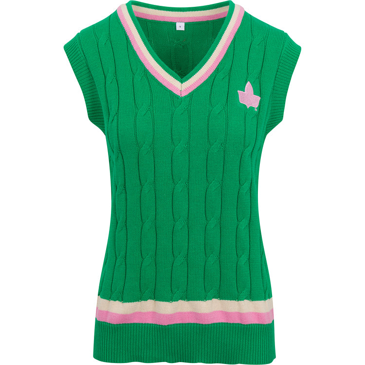 Ivy Knitted Vest, Green