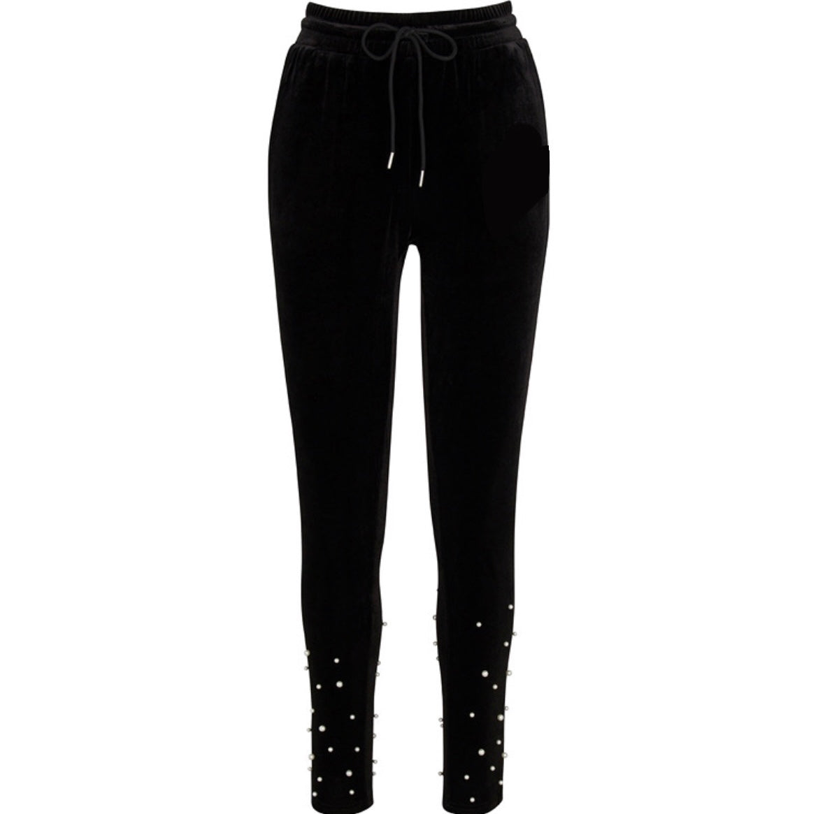 Phorever Phirst Velour Bottoms, Black