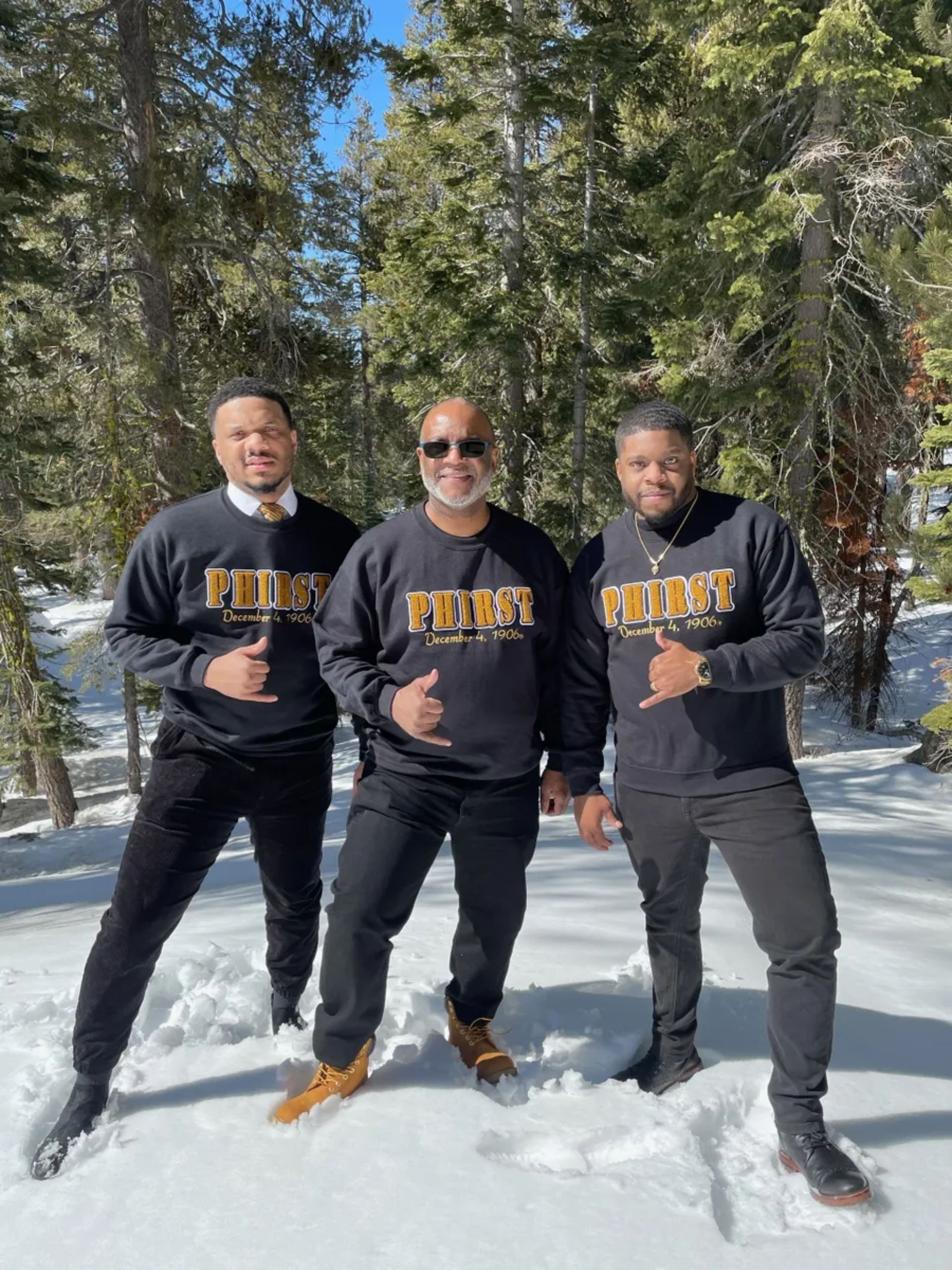 Phirst Sweatshirt, Black & Old Gold