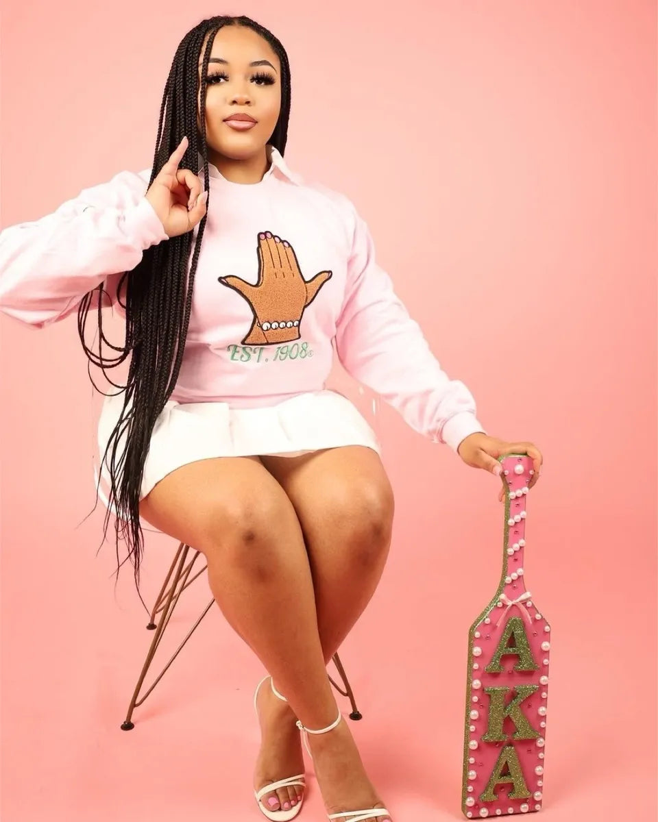 Ivy Hands Sweatshirt, Pink