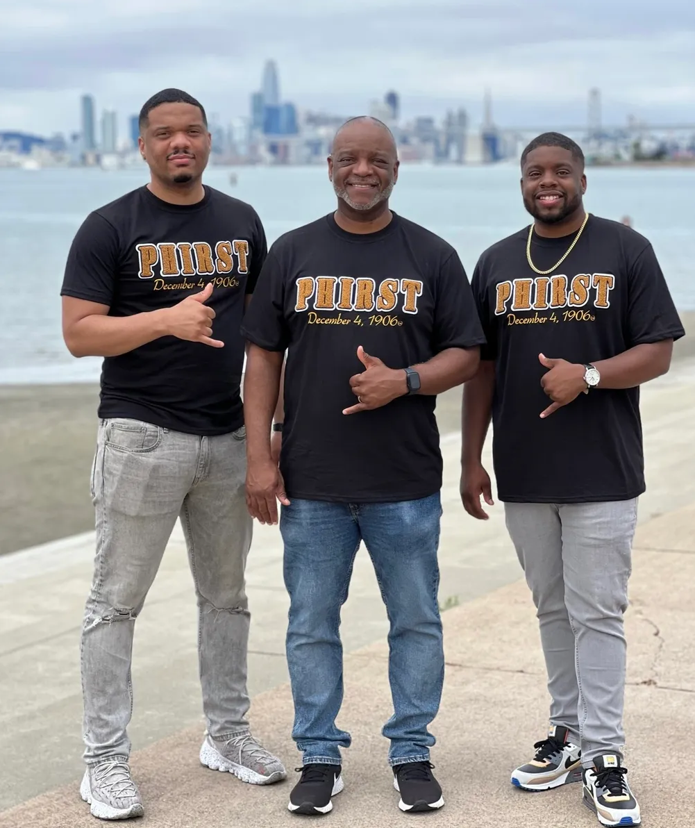 Phirst T-shirt, Black & Old Gold