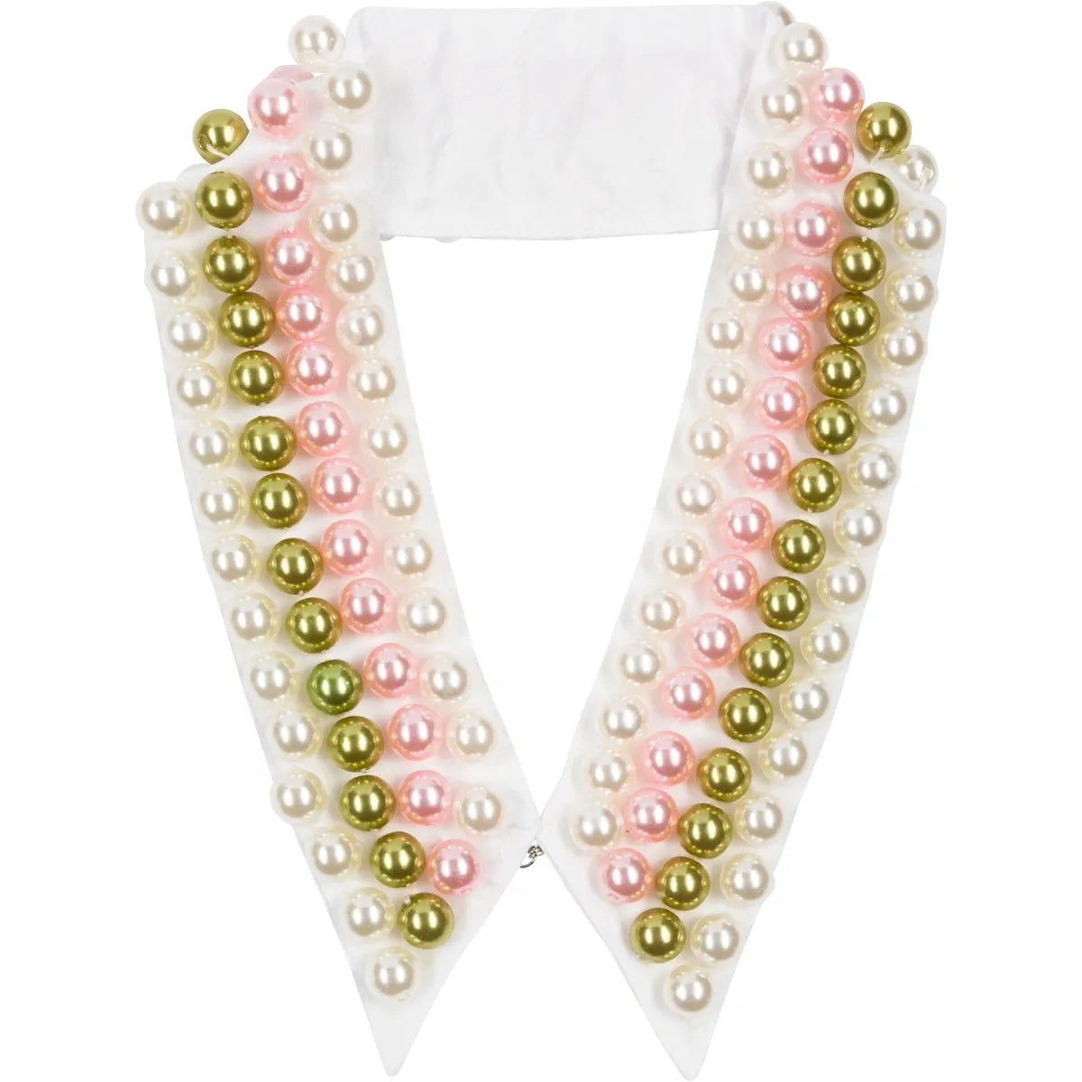 Pink & Green, Pearl Collar Necklace