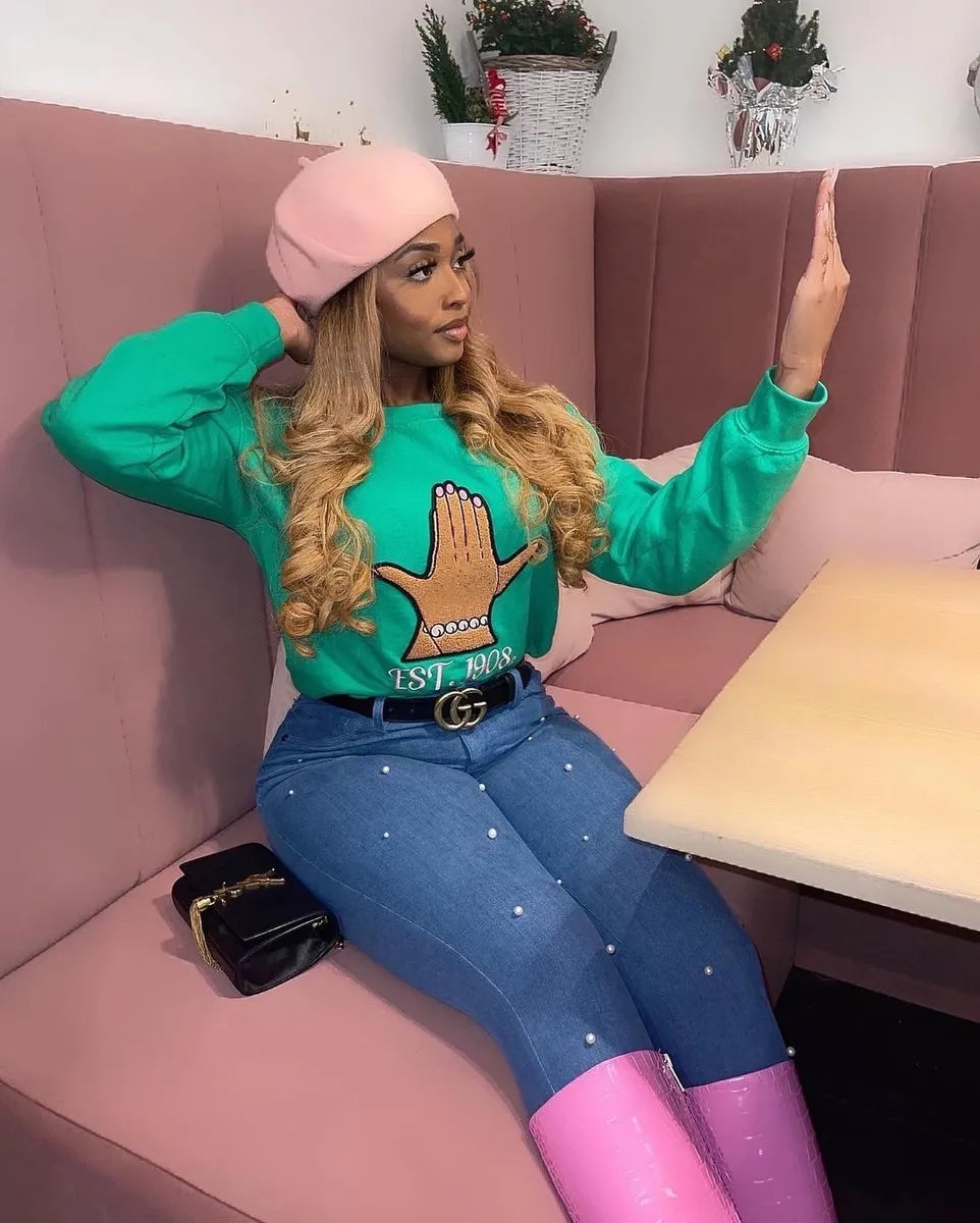 Ivy Hands Sweatshirt, Green