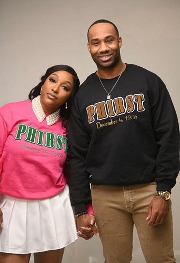 Phirst Sweatshirt, Black & Old Gold