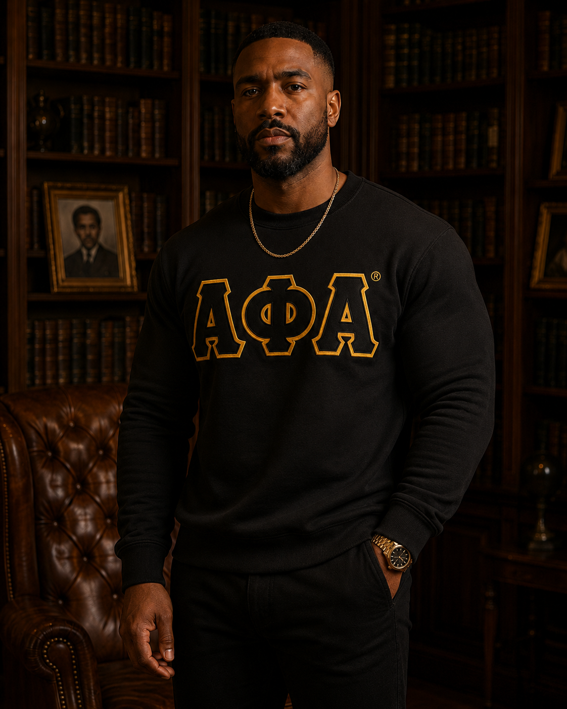 AΦA® Sweatshirt, Black