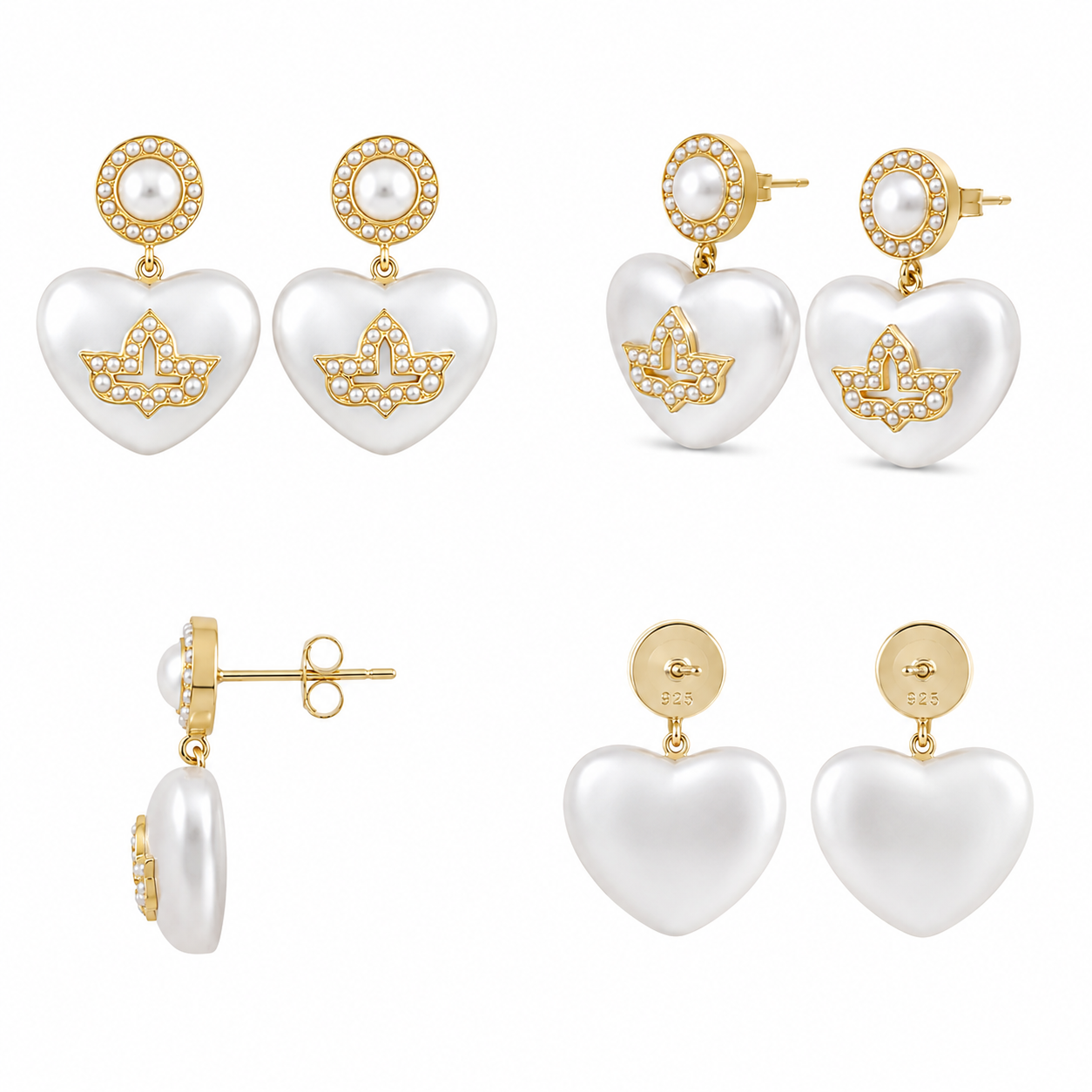 The Pearl Heart Earrings