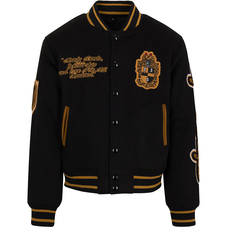 Fraternal Legacy Varsity Letterman Jacket, Black & Gold