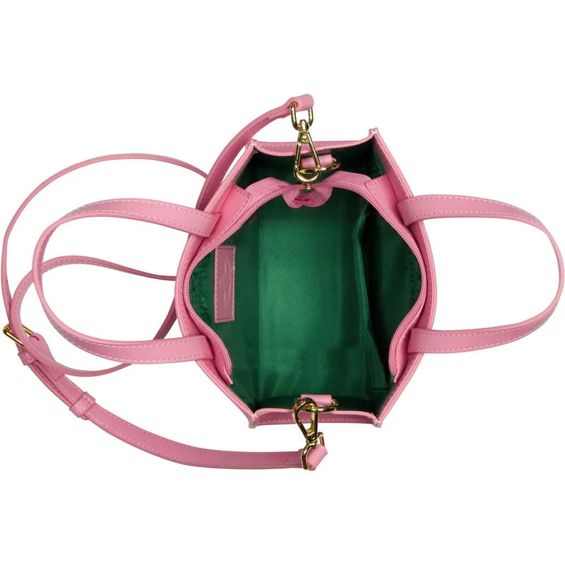 THE SAK Belinda Purse Satchel Shoulder Bag Striped Double Handles Pink &  Green | Shoulder bag, Bags, Purses